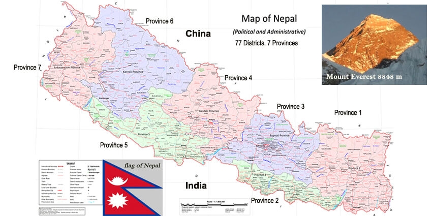 Nepal, History, Population, Flag, Language, Map, & Facts