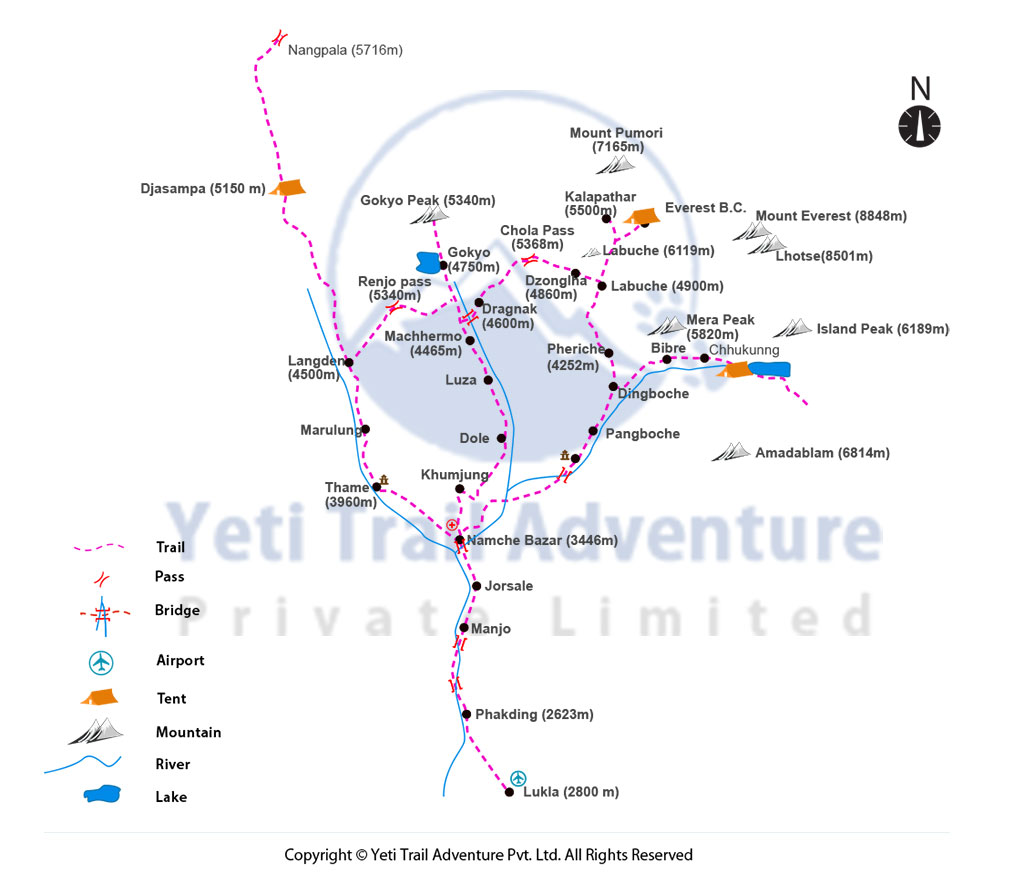 Everest Base Camp Trek map